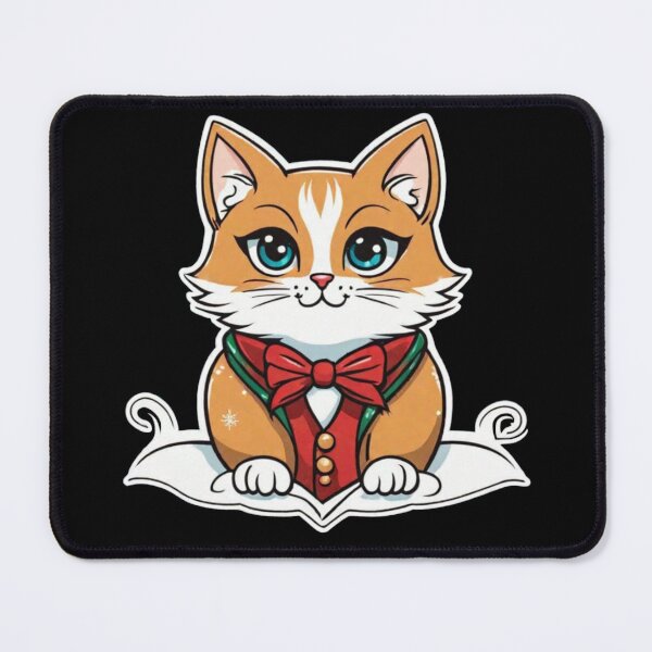 Item preview, Cute brown Christmas cat with blue eyes. Christmas gifts for cats. designed and sold by By-Jeff.