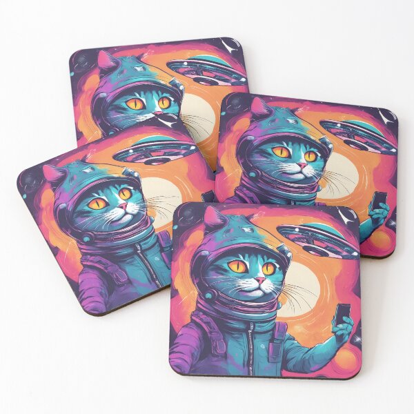 Item preview, Cat Ufo Selfie, Cat Selfie With Flying Saucer Funny Cat designed and sold by Mayalogo.
