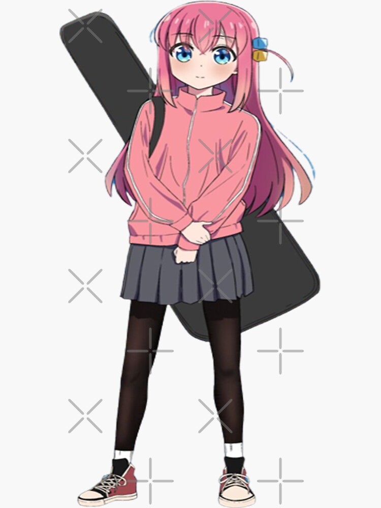Aperçu 3 sur 3. Sticker avec l'œuvre Gotou Hitori - Bocchi le rocher créée et vendue par nelsons-breeden.