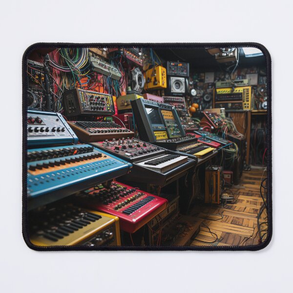 Item preview, Room full of synthesizers and musical instruments designed and sold by ivanmejia.