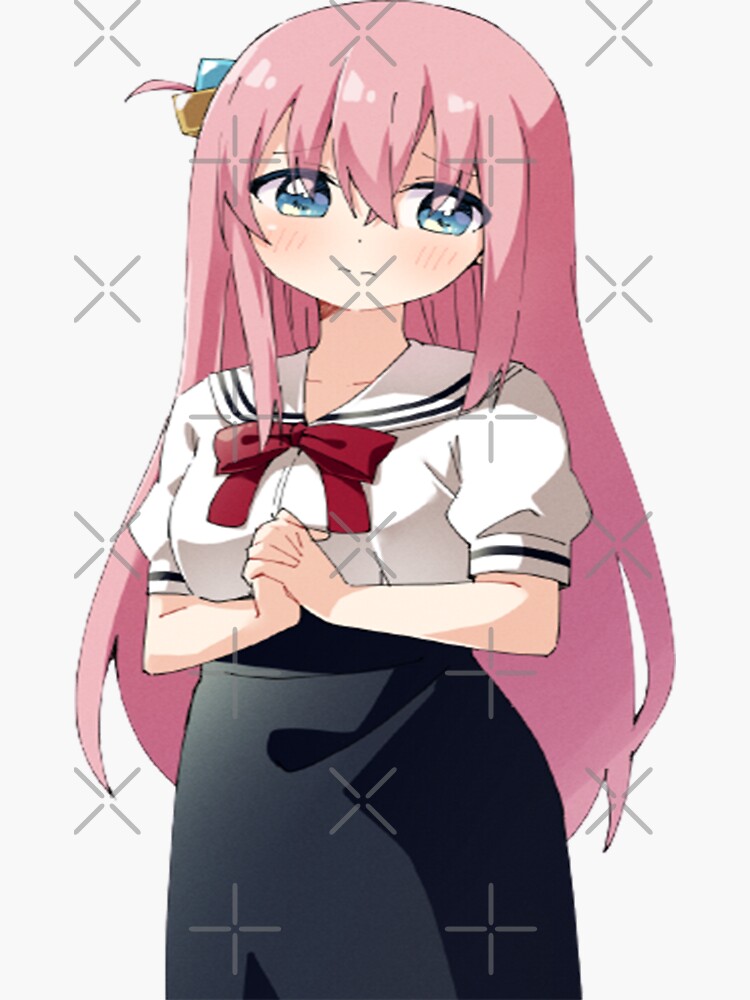 Aperçu 3 sur 3. Sticker avec l'œuvre Gotou Hitori - Bocchi le rocher créée et vendue par nelsons-breeden.