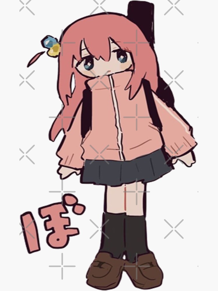 Aperçu 3 sur 3. Sticker avec l'œuvre Gotou Hitori - Bocchi le rocher créée et vendue par nelsons-breeden.