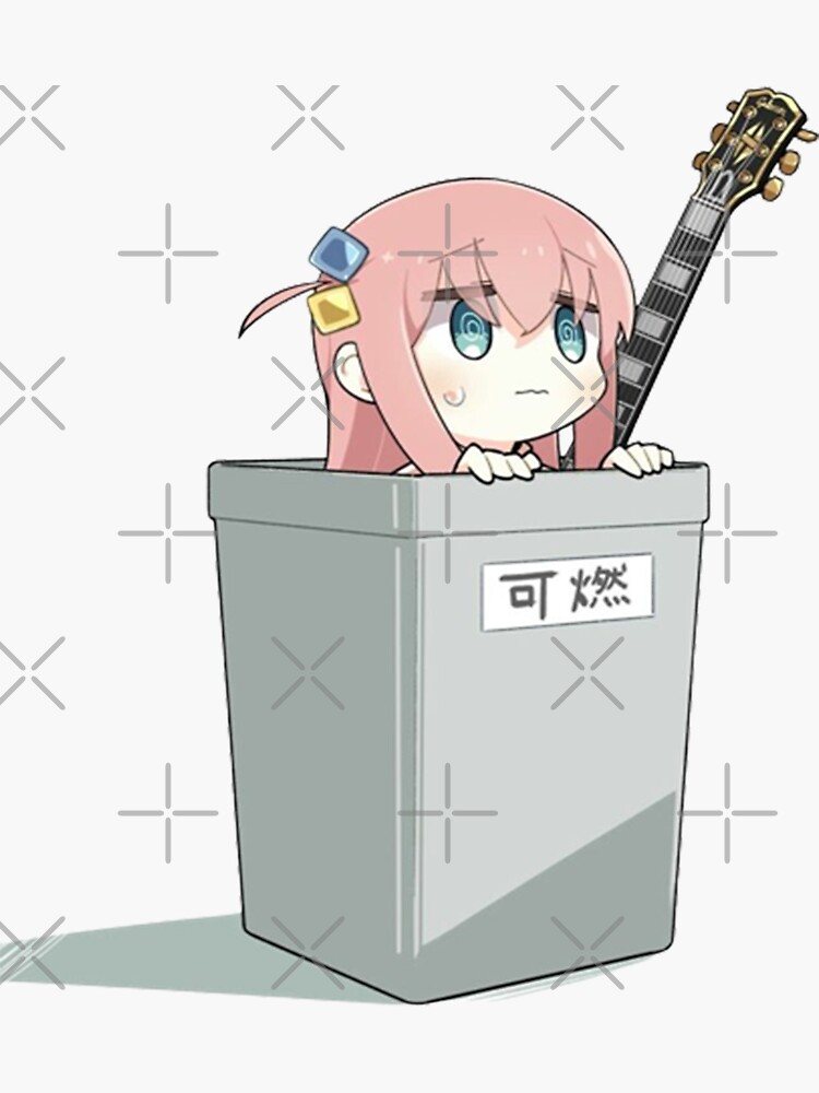 Aperçu 3 sur 3. Sticker avec l'œuvre Gotou Hitori - Bocchi le rocher créée et vendue par nelsons-breeden.