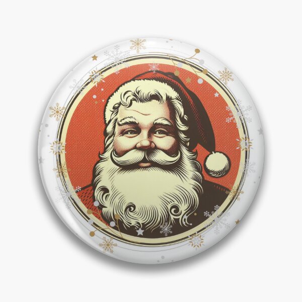 Item preview, Sparkle Retro Vintage Santa Christmas Wreath designed and sold by Creations by Neph.