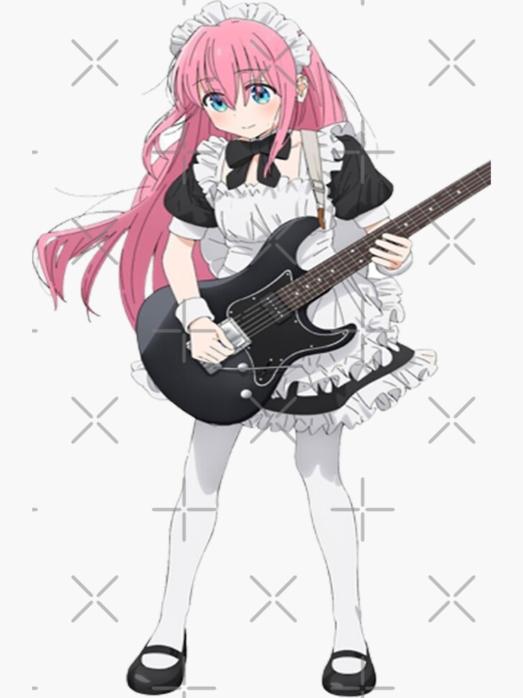 Aperçu 3 sur 3. Sticker avec l'œuvre Gotou Hitori - Bocchi le rocher créée et vendue par nelsons-breeden.