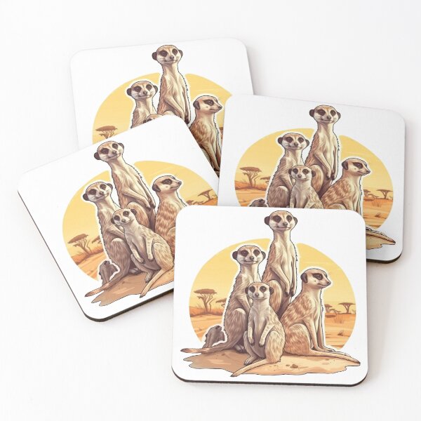 Item preview, Meerkats Family from the Africa Safari Sticker Pack designed and sold by STICKERSLALA.