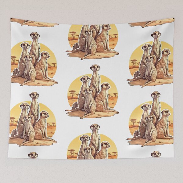Item preview, Meerkats Family from the Africa Safari Sticker Pack designed and sold by STICKERSLALA.