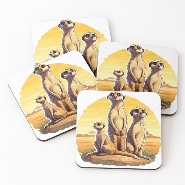 Item preview, Meerkats Family from the Africa Safari Sticker Pack designed and sold by STICKERSLALA.