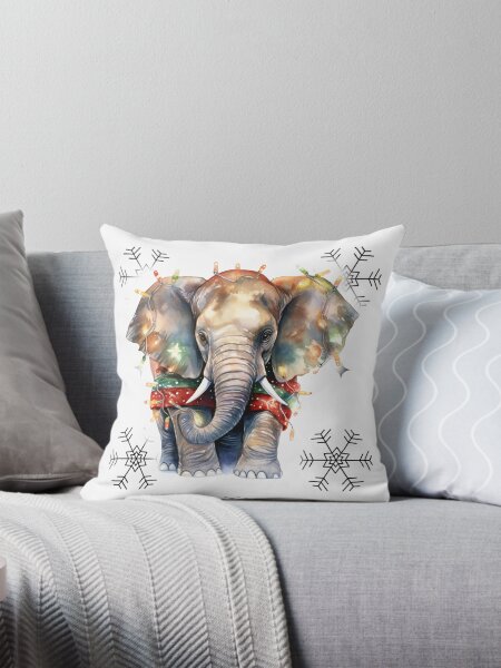 Christmas Tree Elephant Pillows Cushions for Sale Redbubble