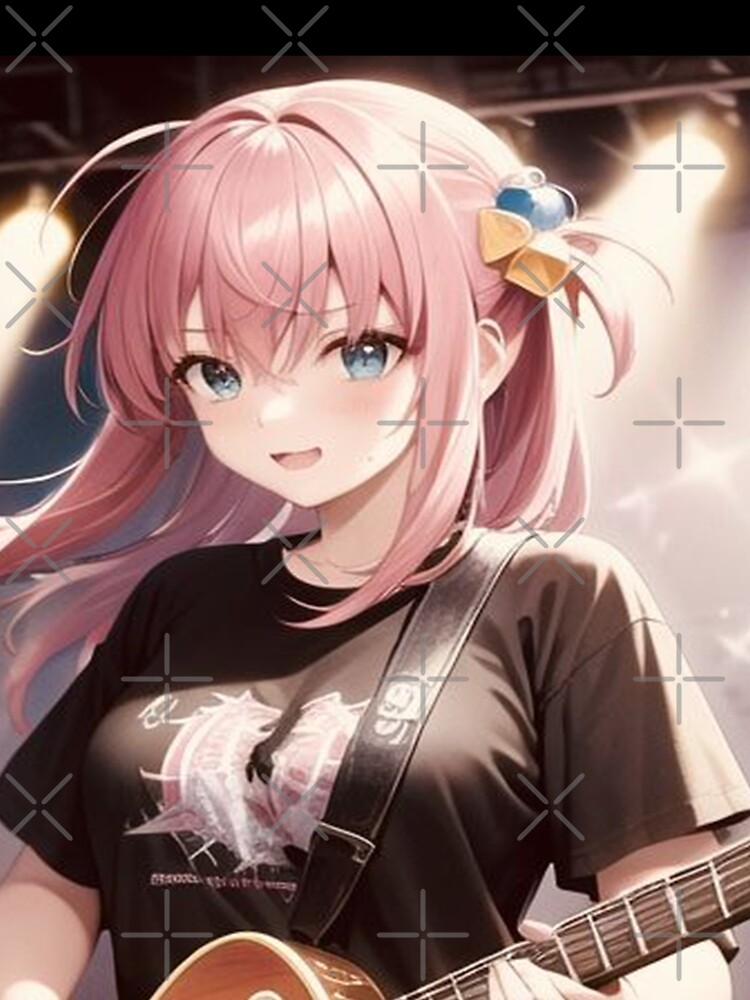 Aperçu 5 sur 5. T-shirt graphique avec l'œuvre Gotou Hitori - Bocchi le rocher créée et vendue par nelsons-breeden.