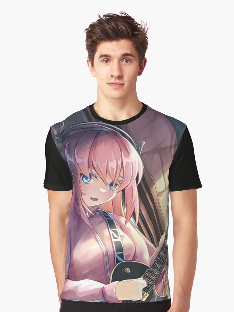 Aperçu 1 sur 5. T-shirt graphique avec l'œuvre Gotou Hitori - Bocchi le rocher créée et vendue par nelsons-breeden.