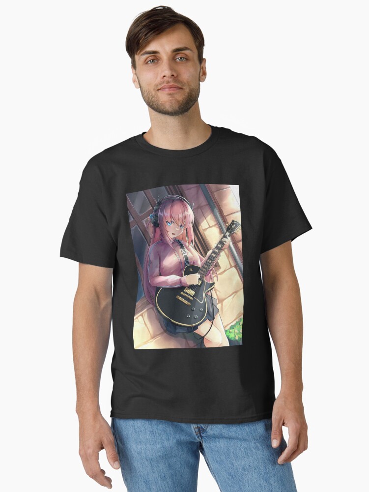 Aperçu 1 sur 7. T-shirt classique avec l'œuvre Gotou Hitori - Bocchi le rocher créée et vendue par nelsons-breeden.
