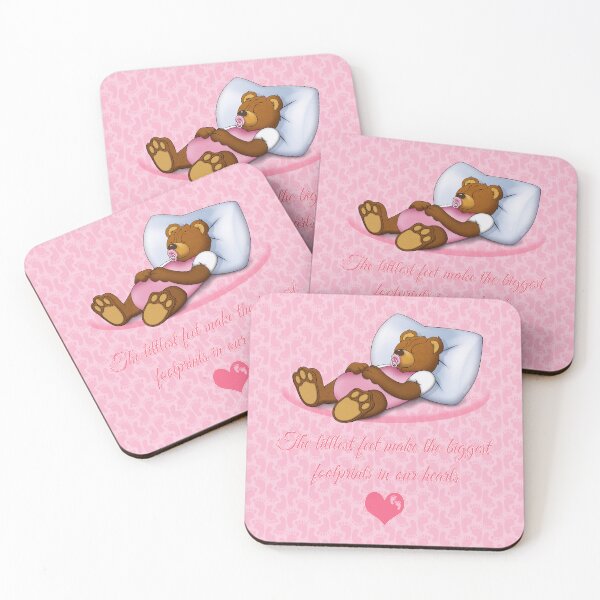 Item preview, Sleeping Ted (with quote) - Pink designed and sold by ifourdezign.