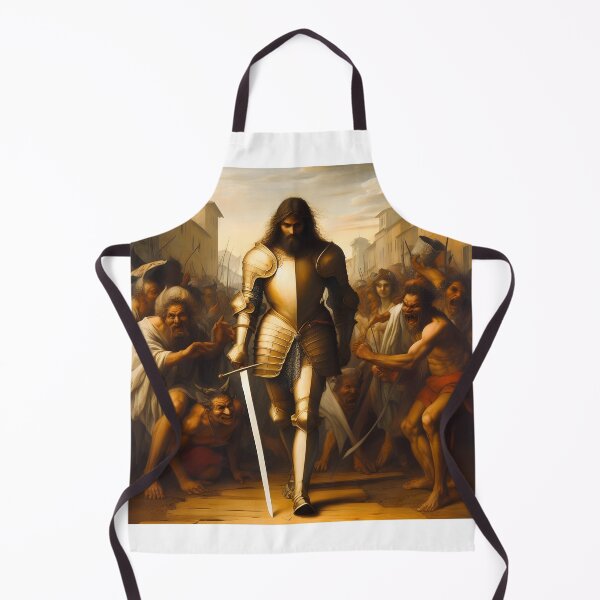 Item preview, Warrior Jesus walking through a crowd of demons and naysayers designed and sold by KavodDesigns.