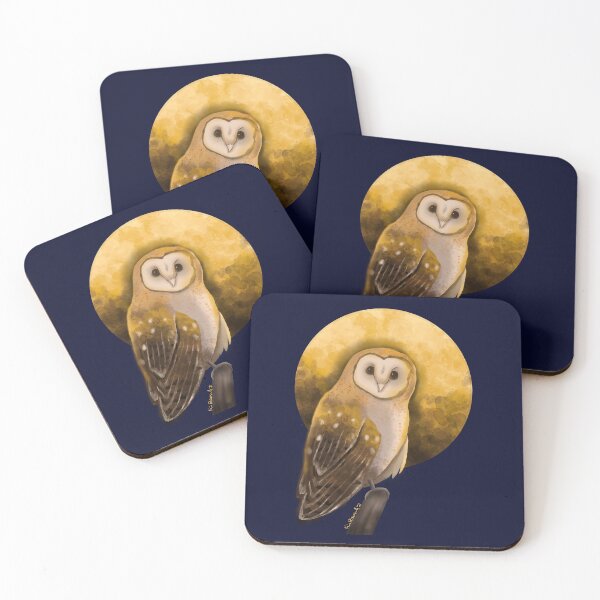 Item preview, Barn Owl and Full Moon designed and sold by Kim Rausch.