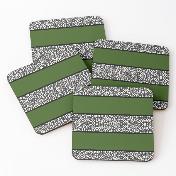 Item preview, Raindrops I Forest Green Big Stripes Horizontal designed and sold by CushyNest.