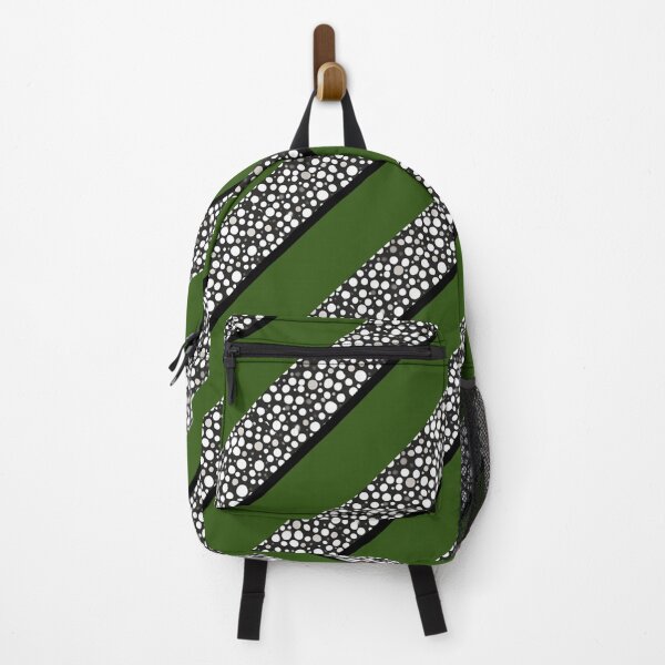 Item preview, Raindrops I Forest Green Small Stripes Diagonal Right designed and sold by CushyNest.