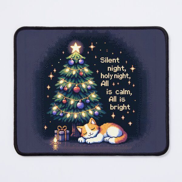 Item preview, Silent Night Christmas Pixel Art designed and sold by ZenEverAI.