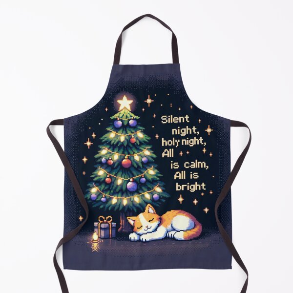Item preview, Silent Night Christmas Pixel Art designed and sold by ZenEverAI.
