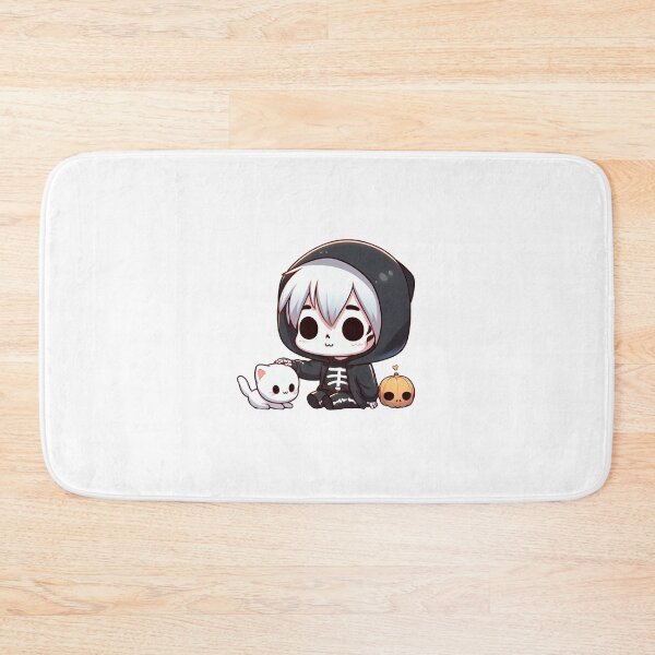 Item preview, Cute skeleton with white kitty designed and sold by Wxjtecki.