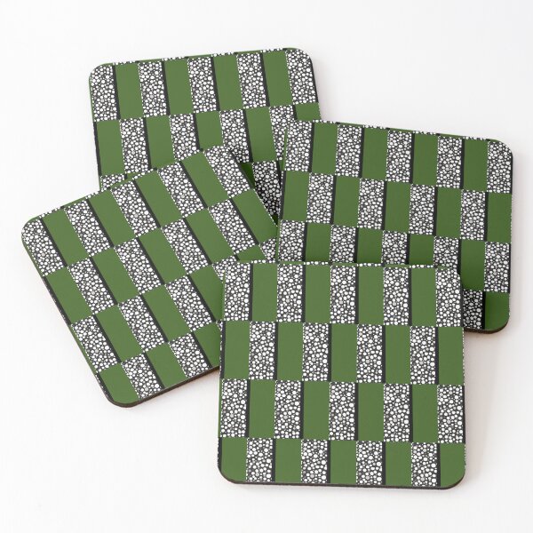 Item preview, Raindrops I Forest Green Half Brick Vertical designed and sold by CushyNest.