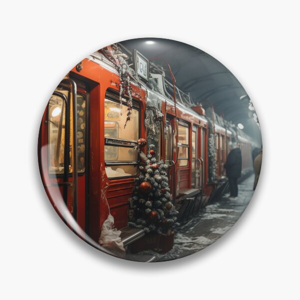 Item preview, Christmas scene on the underground train designed and sold by ivanmejia.