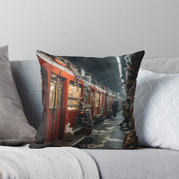 Item preview, Christmas scene on the underground train designed and sold by ivanmejia.