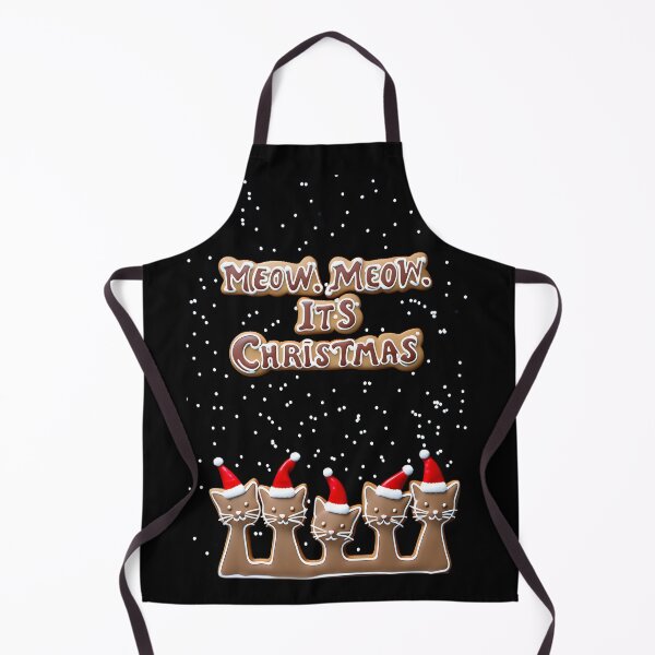 Item preview, Meow, meow, it's Christmas!, funny Christmas inscription, made of gingerbread /2 designed and sold by My-fake-places.