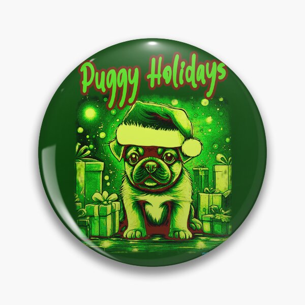 Item preview, Pug HAPPY HOLIDAYS 37 alternative PUGGY HOLIDAYS designed and sold by RedBluffTraders.