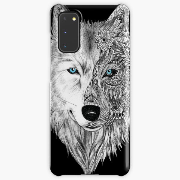 The White Wolf Mandala- Black Samsung Galaxy Snap Case