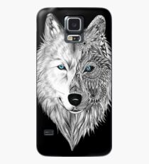 Der weiße Wolf Mandala - Schwarz Hülle & Skin für Samsung Galaxy