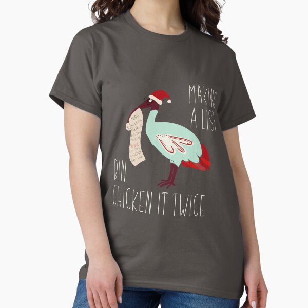 Item preview, Christmas bin chicken Australian ibis funny  designed and sold by SurfPixieArt.