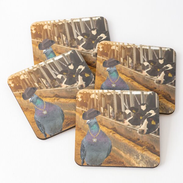 Item preview, Hip Hop Cowboy Pigeon with Cows  - Cowboy Life designed and sold by RoseGenuine.