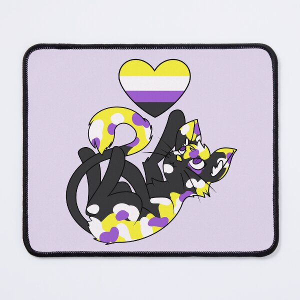 Item preview, Playful kittens (non-binary flag) designed and sold by Cosmic Kitty Colors.
