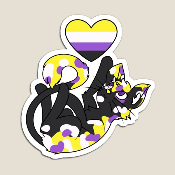 Item preview, Playful kittens (non-binary flag) designed and sold by Cosmic Kitty Colors.