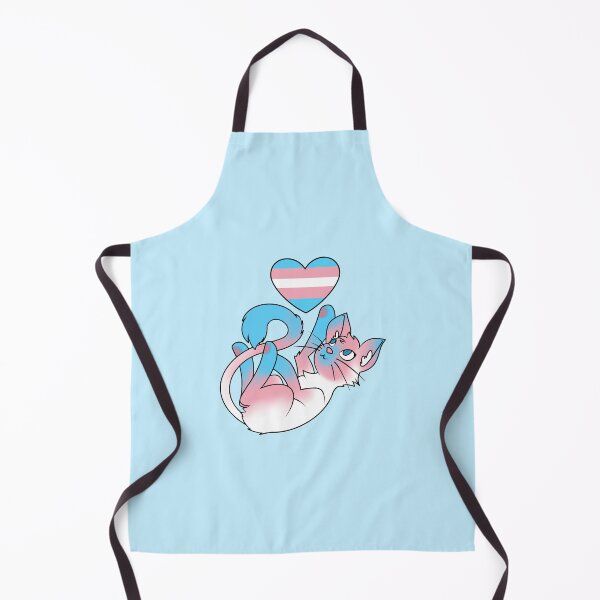 Artikelvorschau, Verspielte Kätzchen (Trans-Flagge) (blaue Variante) entworfen und verkauft von Cosmic Kitty Colors.