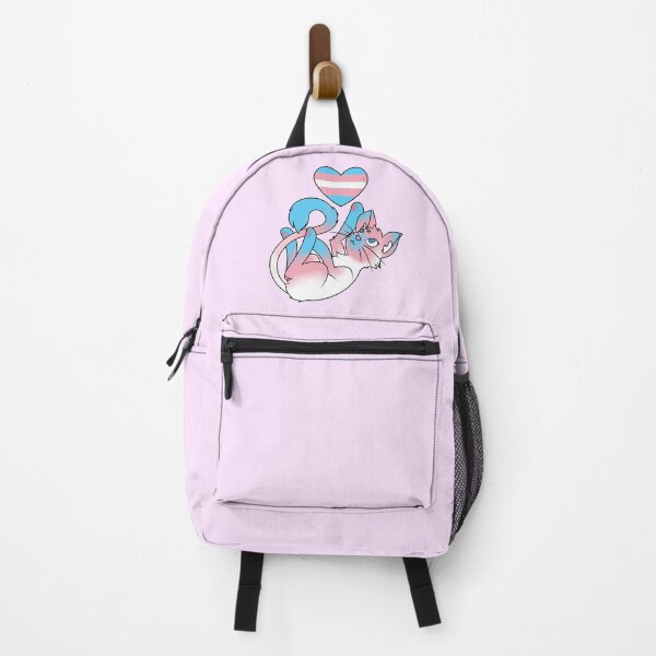 Artikelvorschau, Verspielte Kätzchen (Trans-Flagge) (rosa Variante) entworfen und verkauft von Cosmic Kitty Colors.