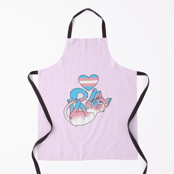 Artikelvorschau, Verspielte Kätzchen (Trans-Flagge) (rosa Variante) entworfen und verkauft von Cosmic Kitty Colors.