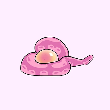 Artwork thumbnail, Colorful Ball Python with Orb - Pink! by saranutter