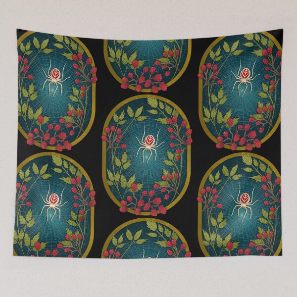 Item preview, Orb Weaver On Web With Berries designed and sold by LemonwoodClock.