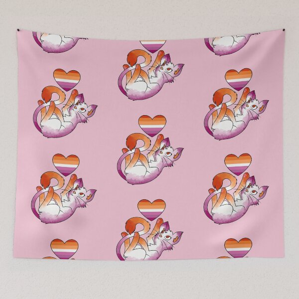 Item preview, Playful kittens (lesbian flag) designed and sold by Cosmic Kitty Colors.