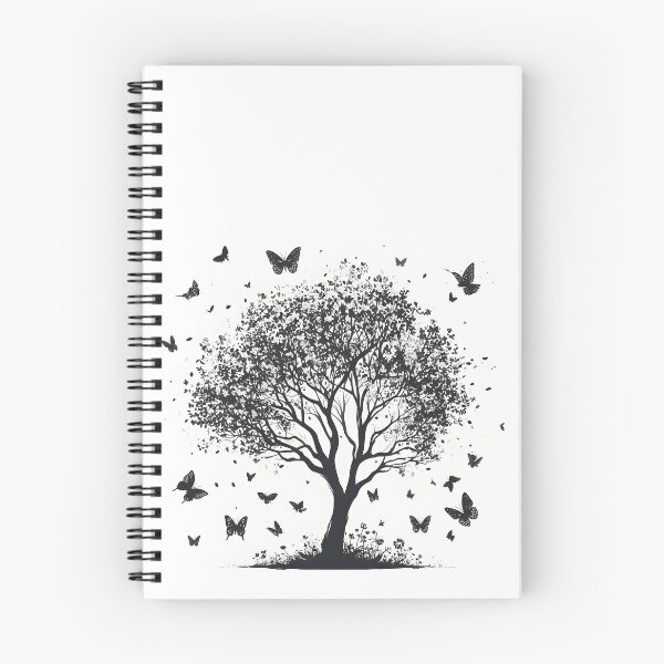 Item preview, Gran árbol y mariposas volando alrededor designed and sold by KReasem.