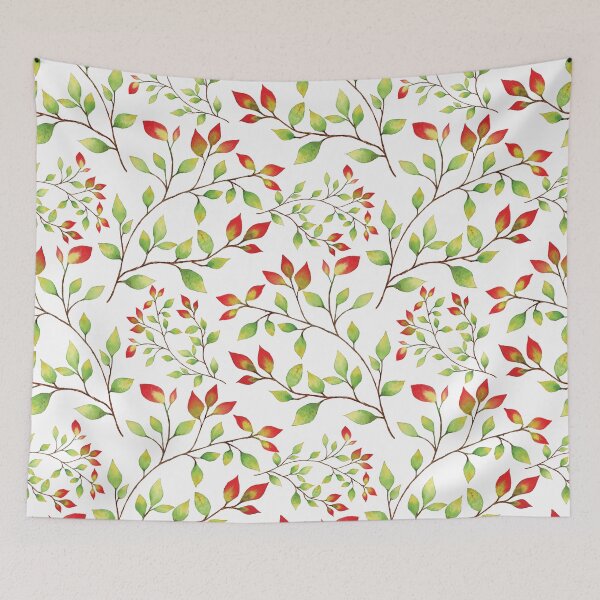 Item preview, New Leaves - White Background designed and sold by FuriByDesign.