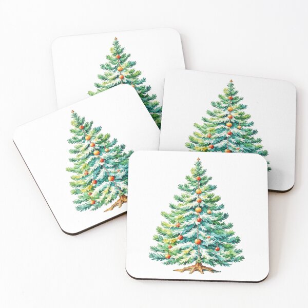 Item preview, Christmas Tree F - Watercolors & Pen designed and sold by Oldetimemercan.