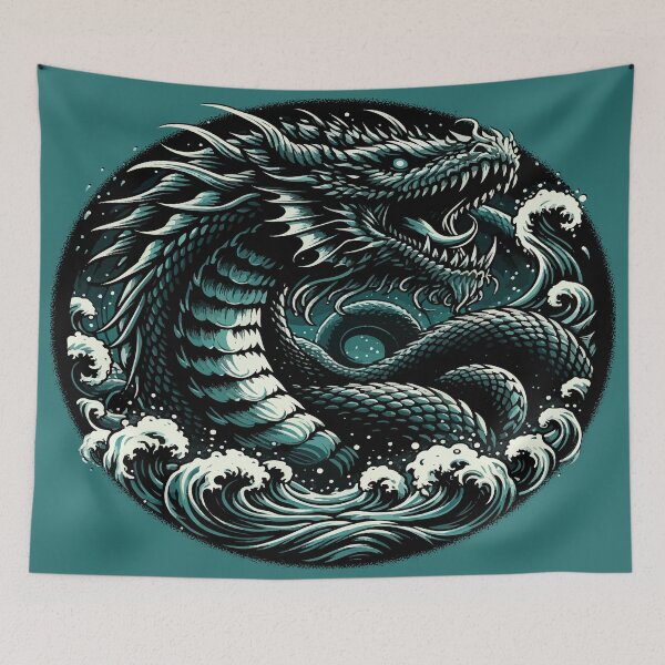 Item preview, Leviathan's Oceanic Fury Circle Design designed and sold by MegaDirt.
