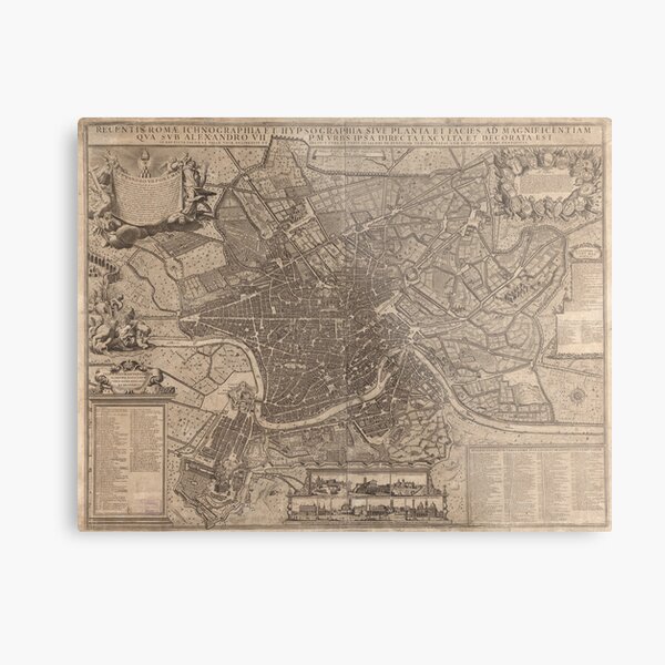 Item preview, Vintage Map of Rome Italy (1730) designed and sold by BravuraMedia.