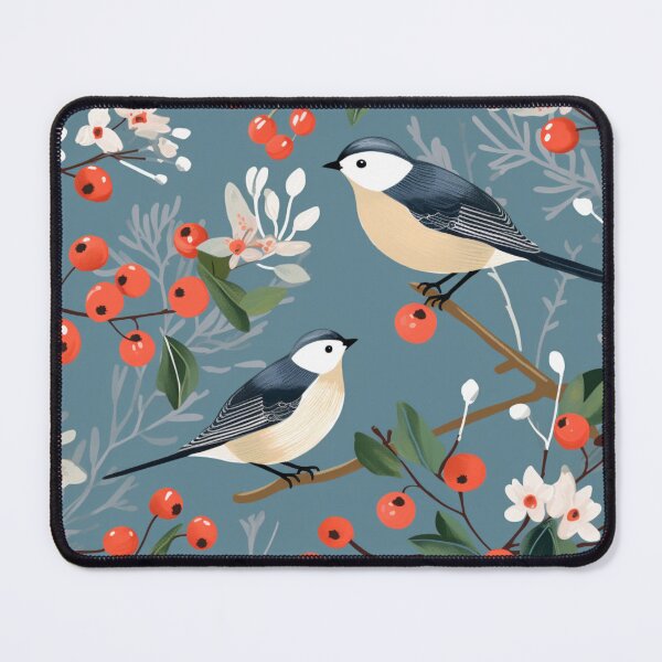 Item preview, Two Robins on a Winter Berry Twig Pattern designed and sold by AgathaZolastore.