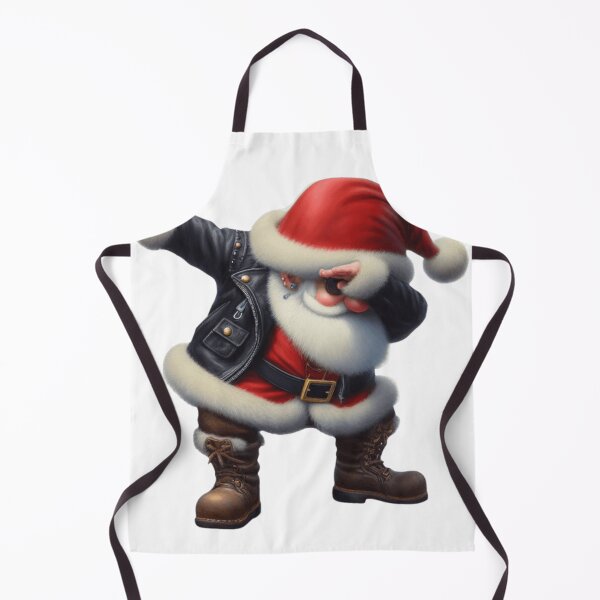 Item preview, Santa's Dwarf with earrings Dabbing with a Leather Jacket, Boots and Santa Hat designed and sold by erkabees.