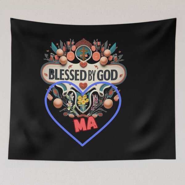 Item preview, BLESSED BY GOD MA designed and sold by carlos crane.