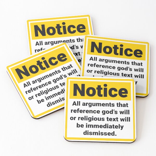 Item preview, Notice will dismiss religious arguments  designed and sold by Rachel the Artist .